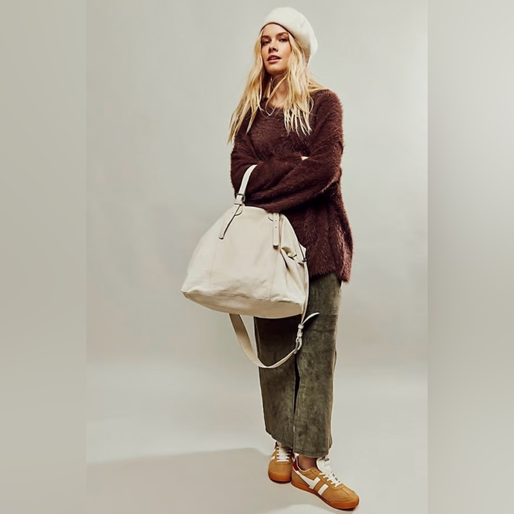 NWOT Free People Harrison Bunny Crew in Brown size S